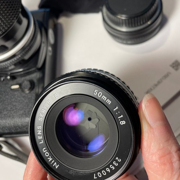 NIKON FM Vintage Black Body camera w 2 LENSES & many accessories - Picture 9 of 16